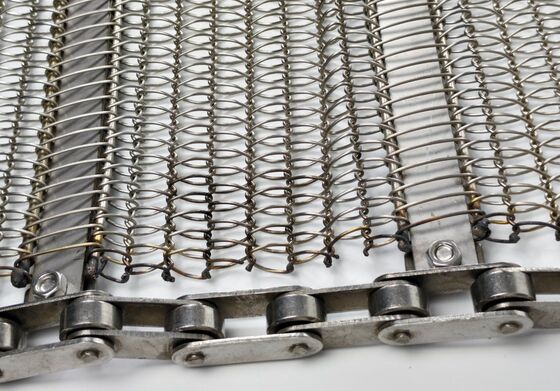 Food Grade Stainless Steel Flat Belt With Metal Wire Mesh Plain Weave For Furnace Oven & Pizza Oven Conveyor Belts