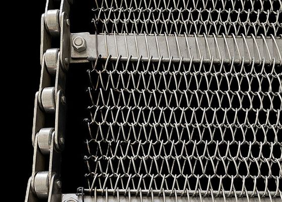 316l Stainless Steel Chain Mesh Conveyor Belt  For French Fries Baking Oven