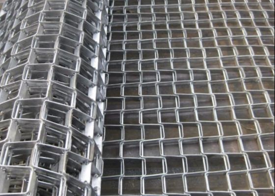 Automatic Functional SS Flat Wire Mesh Belt For Material Conveying