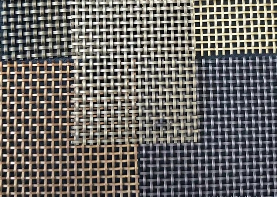 Szerokość 2,0 m Dekoracyjna metalowa siatka do szklanej laminowanej zasłony Niepalna