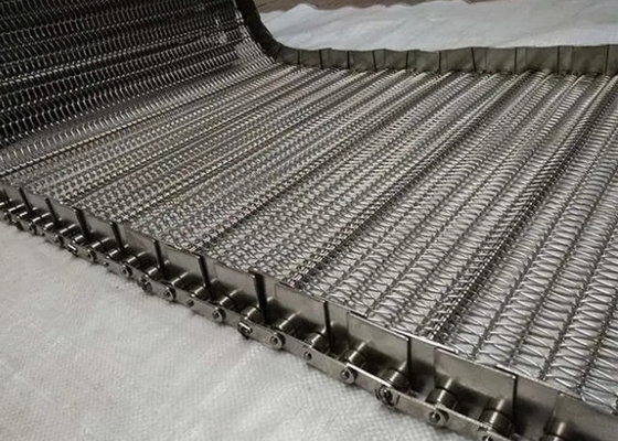 304 Przenośnik taśmowy z siatką łańcuchową do produkcji żywności z czekoladą