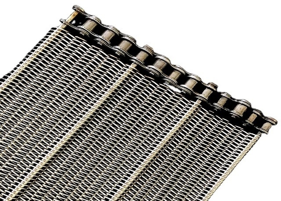 Metal klasy spożywczej 1000 mm * 10 m Przenośnik taśmowy z siatką o średnicy drutu 0,8-4 mm