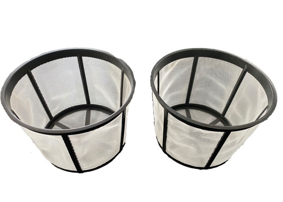 Sznurkowy, wielokrotnego użytku, nylonowy filtr do kawy typu pour over z logo na naklejce