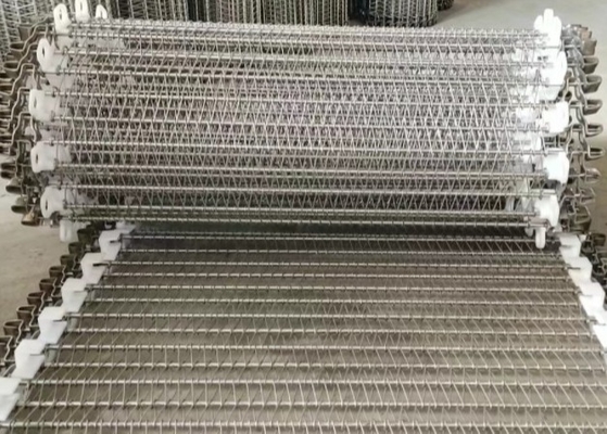 Szerokość 400 mm Sus304 Spiral Mesh Belt Przetwarzanie mięsa do zamrażania
